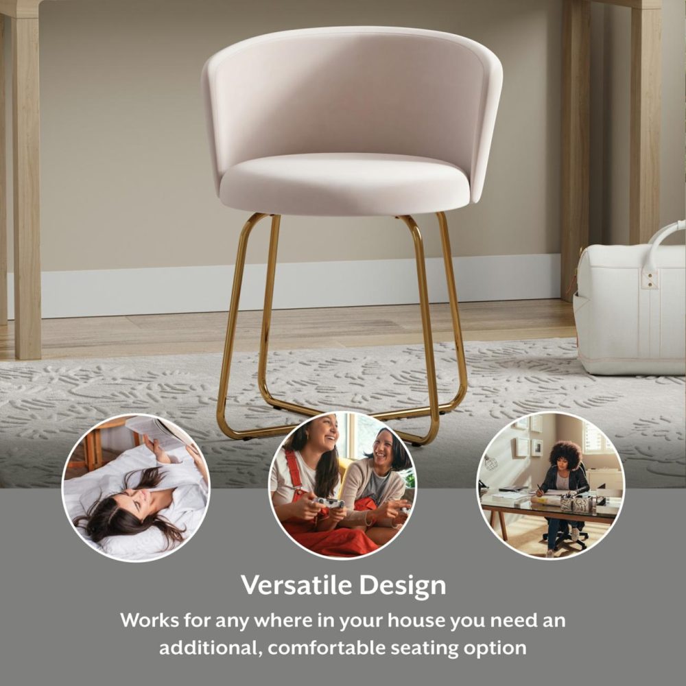 Stools | Callista Metal Vanity Stool Seating Gold