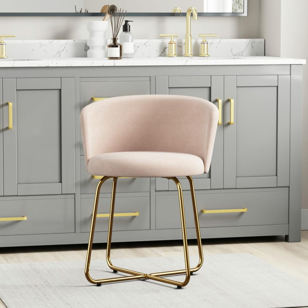 Stools | Callista Metal Vanity Stool Seating Gold