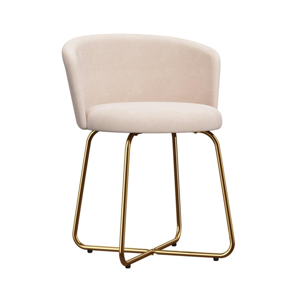 Stools | Callista Metal Vanity Stool Seating Gold