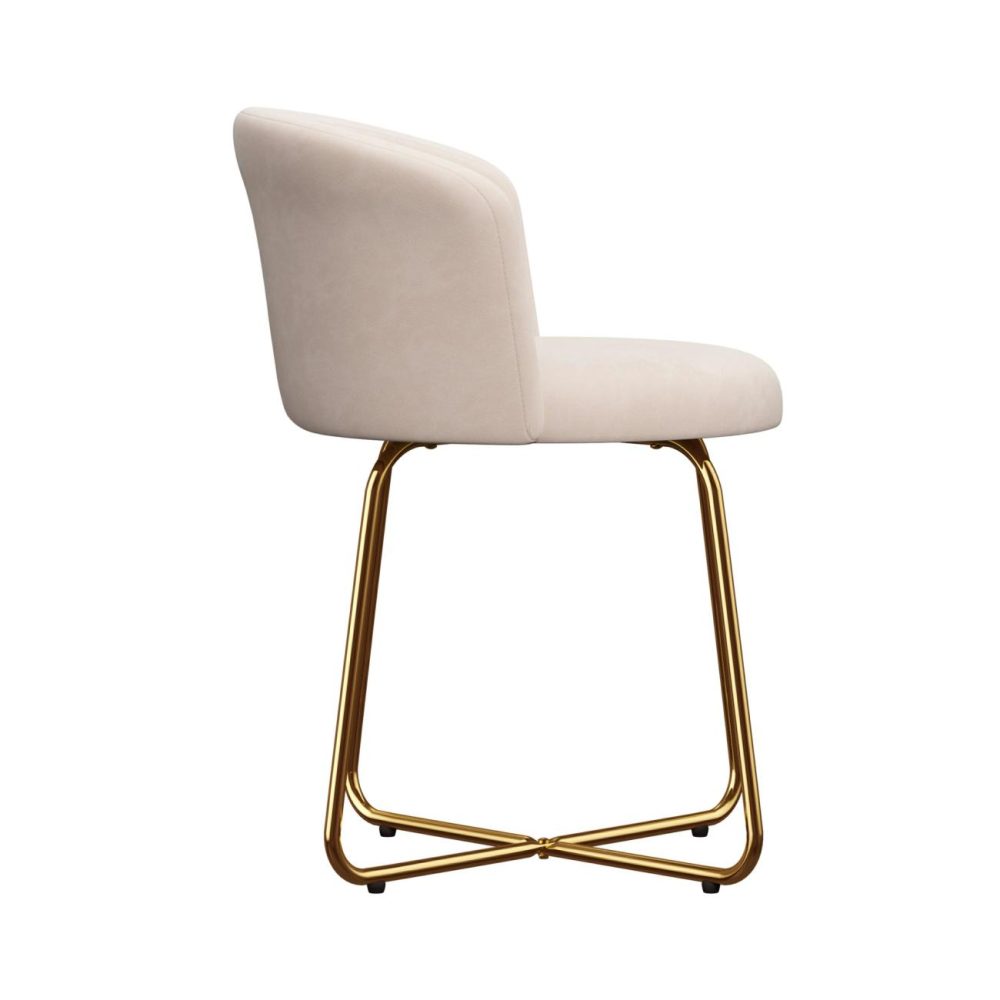 Stools | Callista Metal Vanity Stool Seating Gold