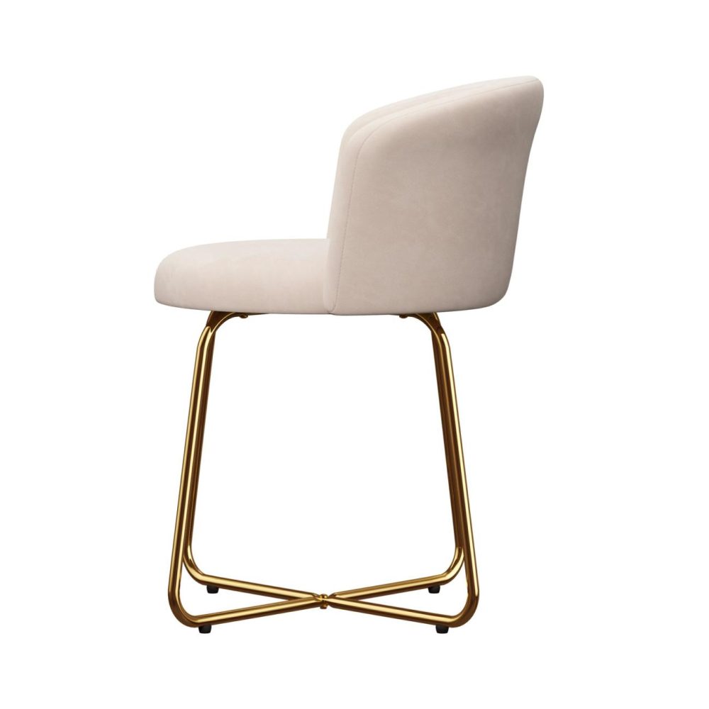 Stools | Callista Metal Vanity Stool Seating Gold