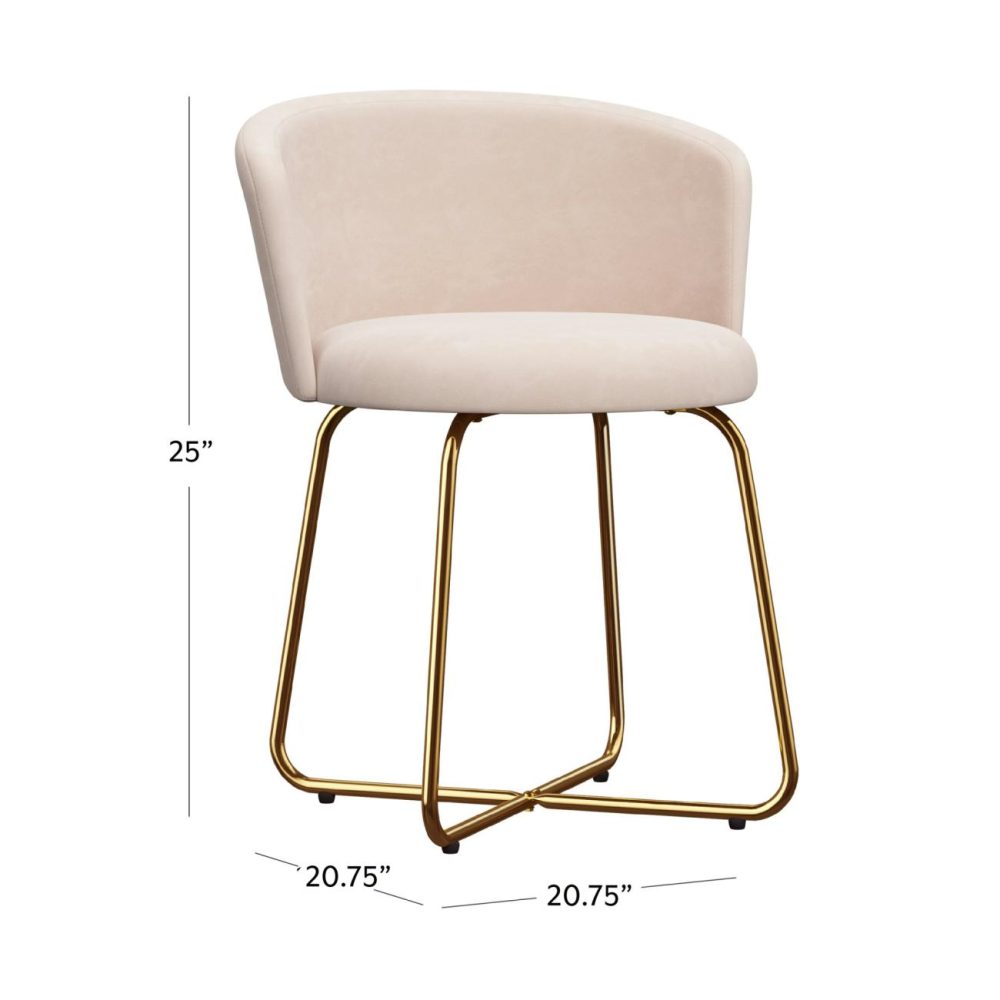 Stools | Callista Metal Vanity Stool Seating Gold