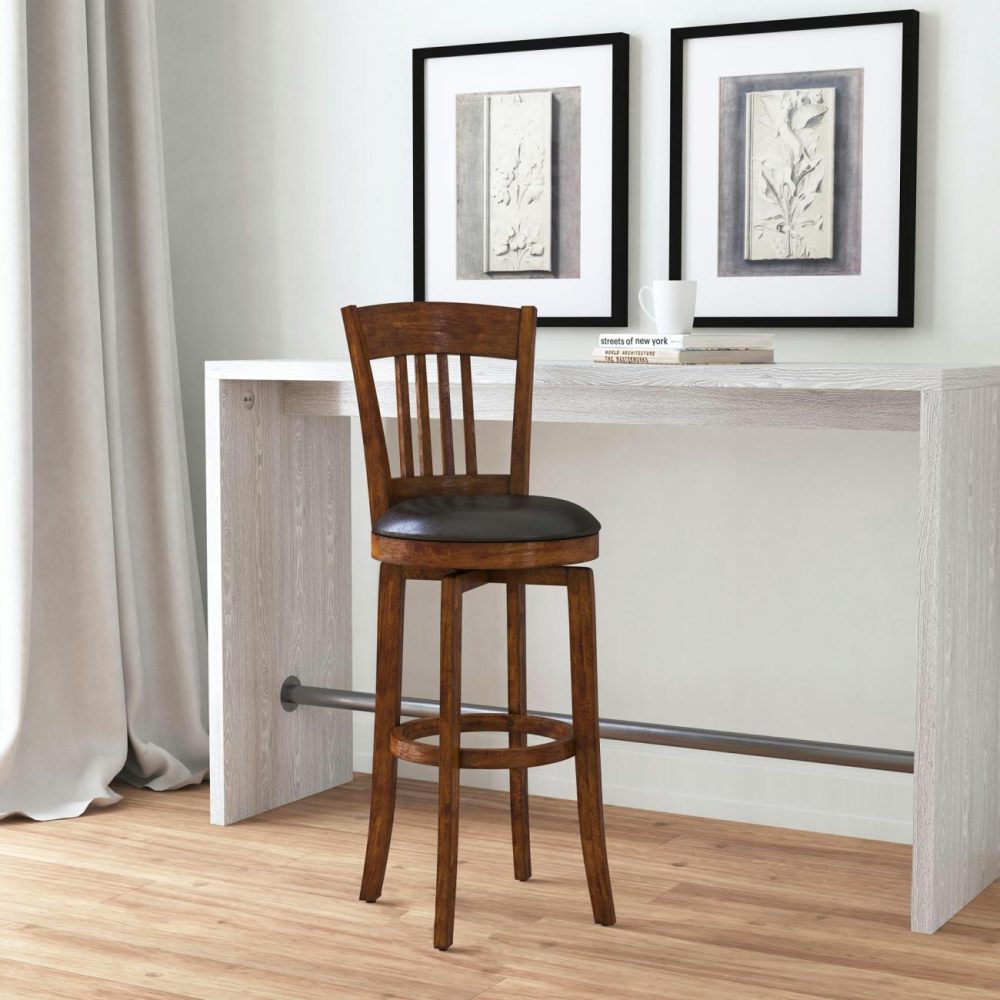 Stools | Canton Wood Stool Kitchen & Dining Brown