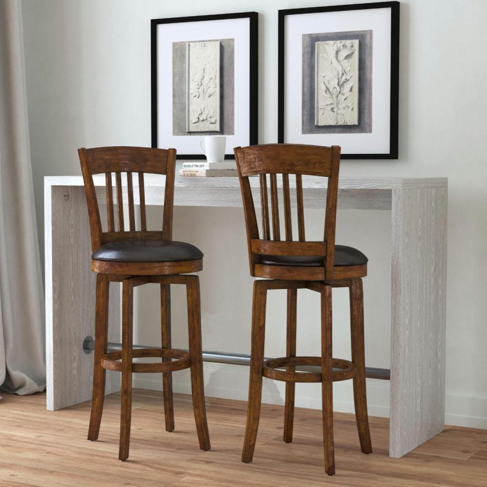 Stools | Canton Wood Stool Kitchen & Dining Brown