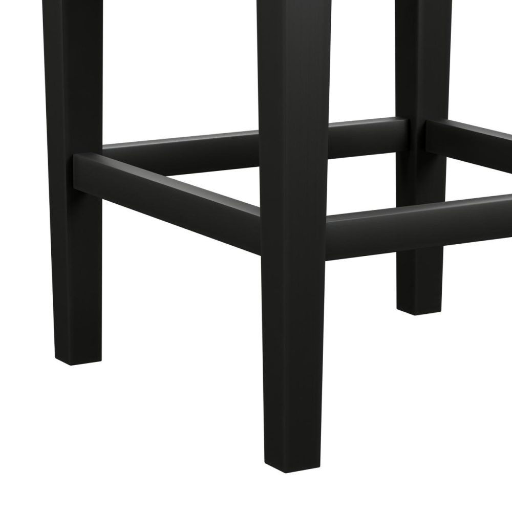 Stools | Cassidy Wood Stool Kitchen & Dining Black with Blue