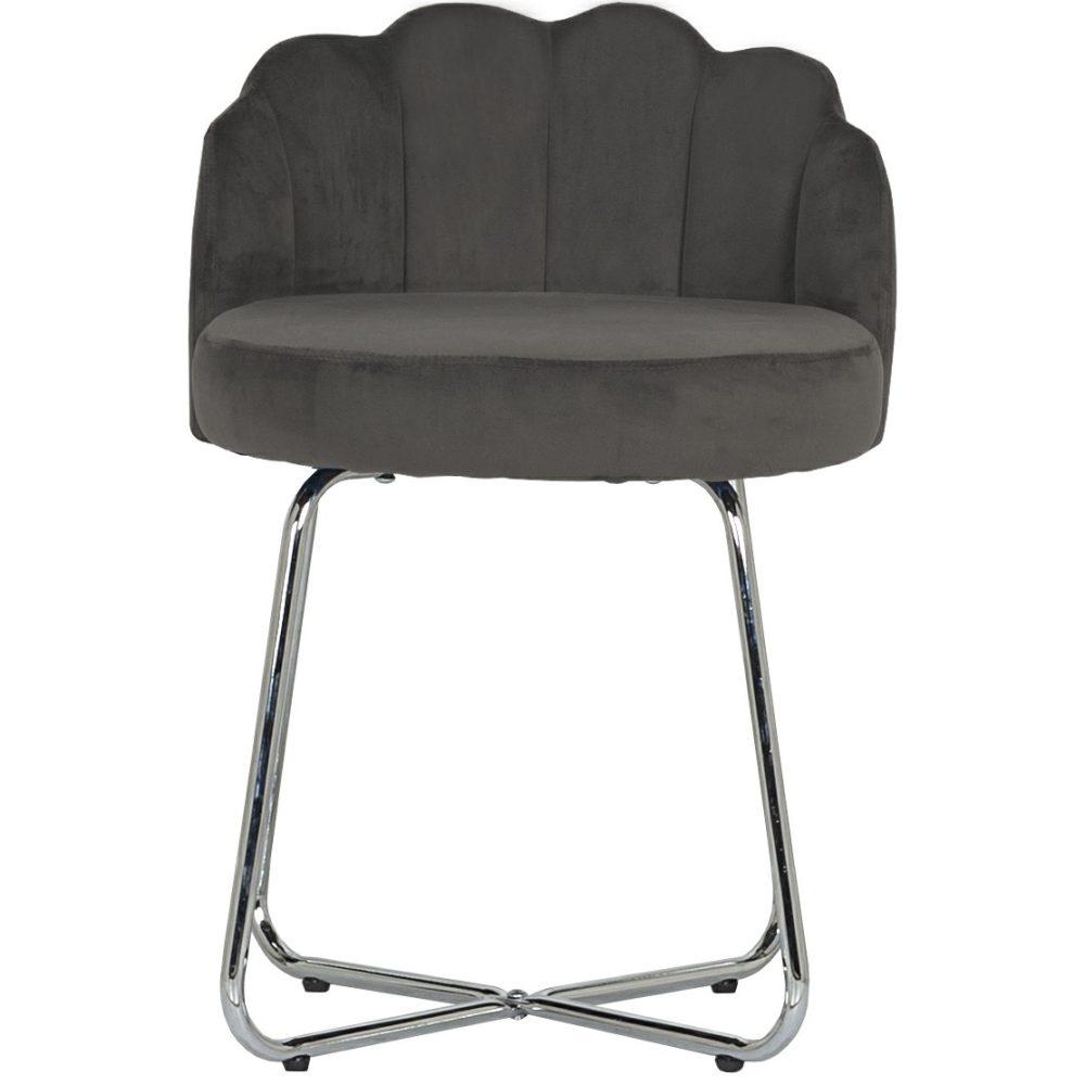 Stools | Catalina Metal Vanity Stool Seating Dark Gray