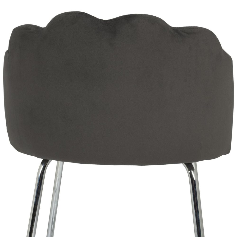 Stools | Catalina Metal Vanity Stool Seating Dark Gray