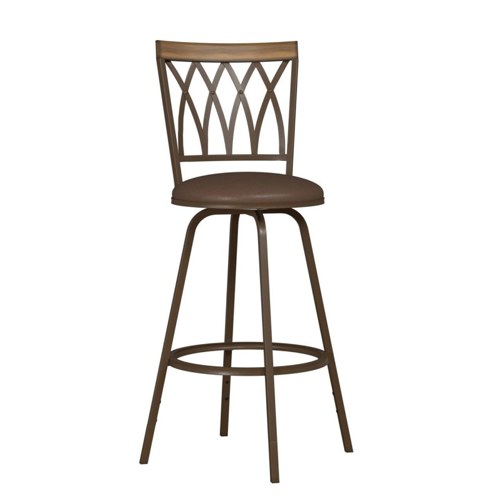 Stools | Deacon Metal Stool, Set Of 2 Kitchen & Dining Brown