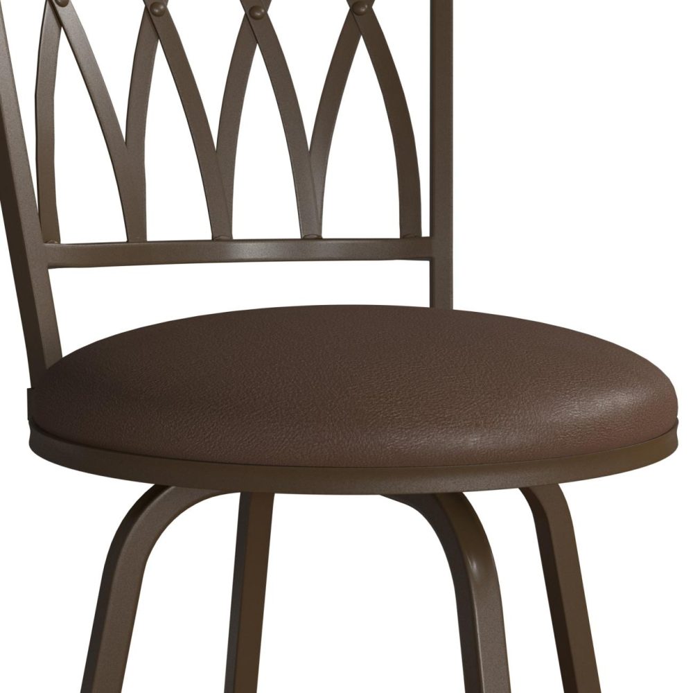 Stools | Deacon Metal Stool, Set Of 2 Kitchen & Dining Brown