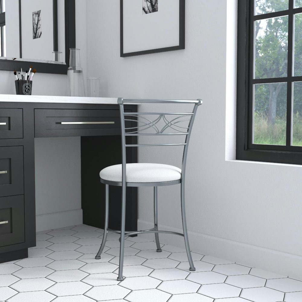 Stools | Dutton Metal Vanity Stool Seating Chrome