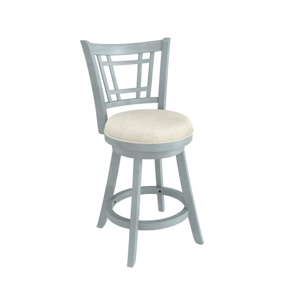 Stools | Glenway Wood Stool Kitchen & Dining Blue Wire brush