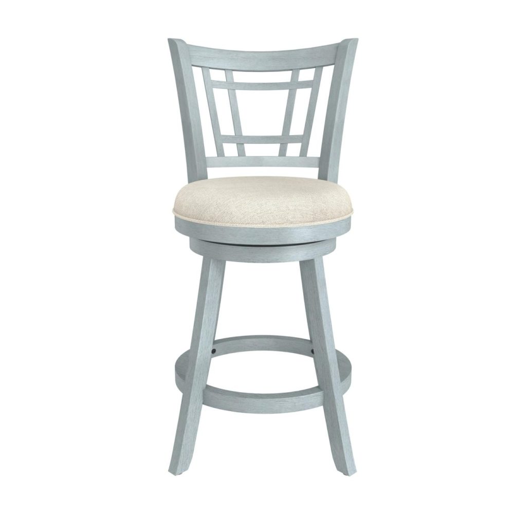 Stools | Glenway Wood Stool Kitchen & Dining Blue Wire brush