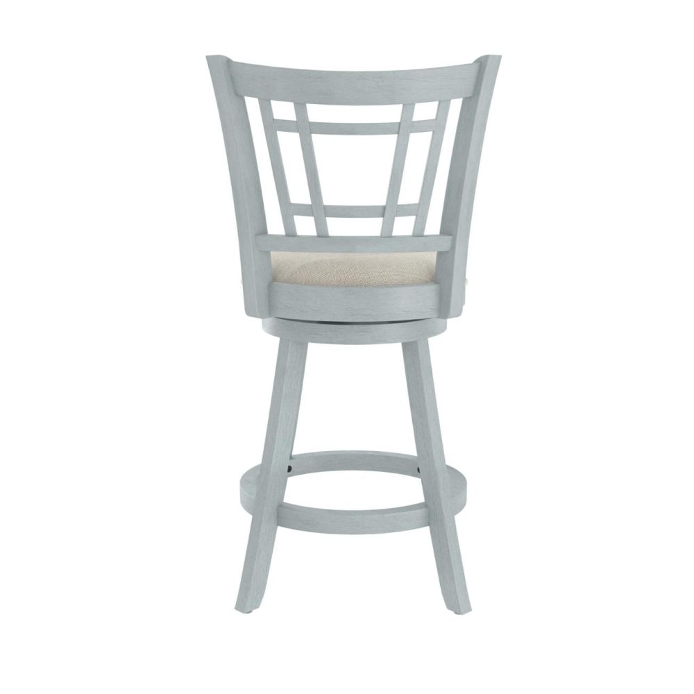 Stools | Glenway Wood Stool Kitchen & Dining Blue Wire brush