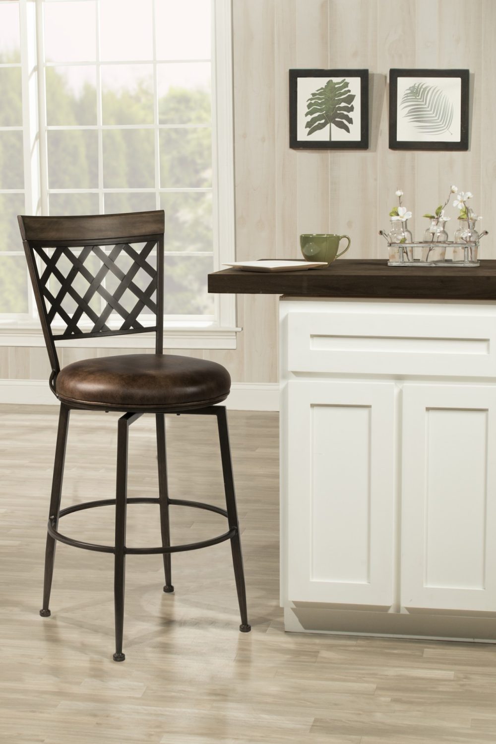 Stools | Greenfield Metal Stool Kitchen & Dining Dark Brown