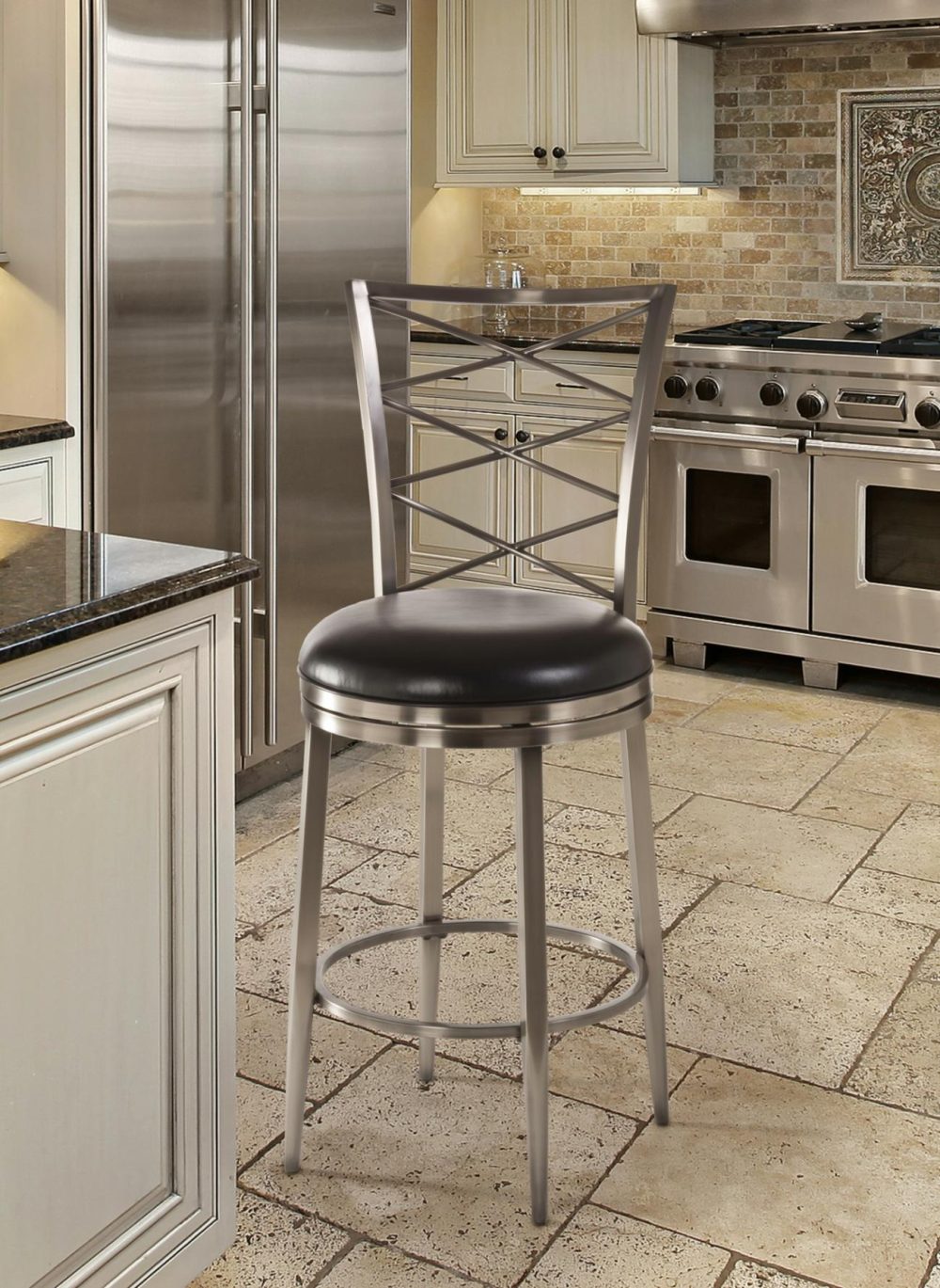 Stools | Harlow Metal Stool Kitchen & Dining Antique Pewter