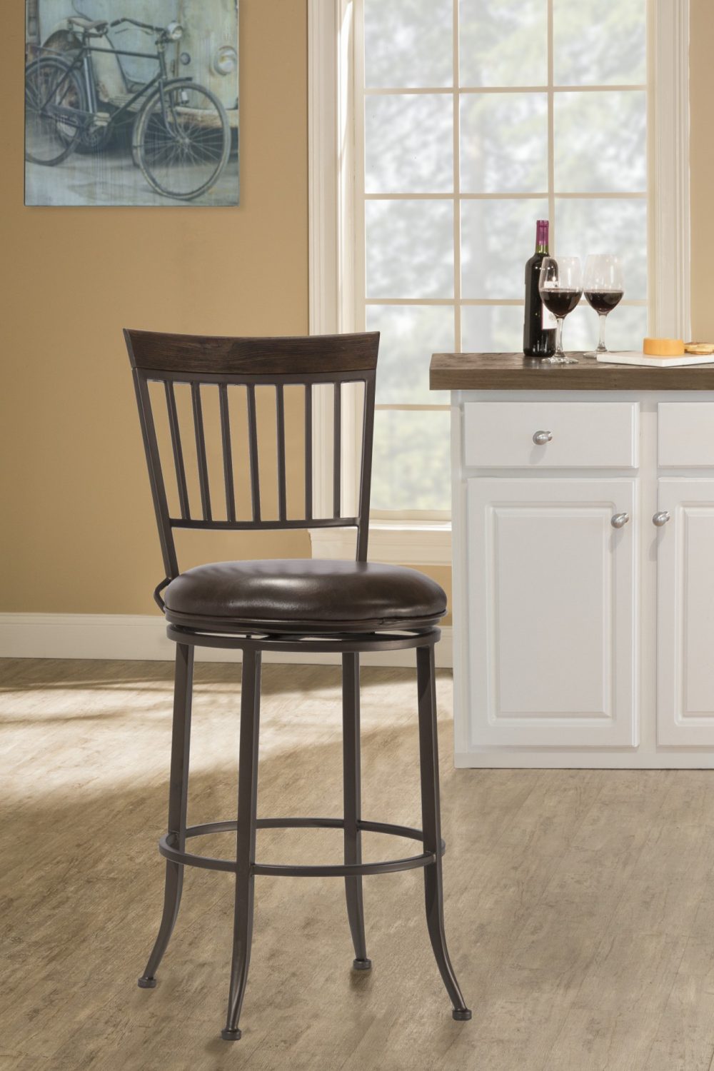 Stools | Hawkins Metal Stool Kitchen & Dining Brown