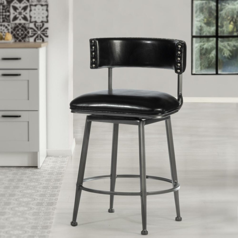 Stools | Kinsella Metal Stool Kitchen & Dining Charcoal