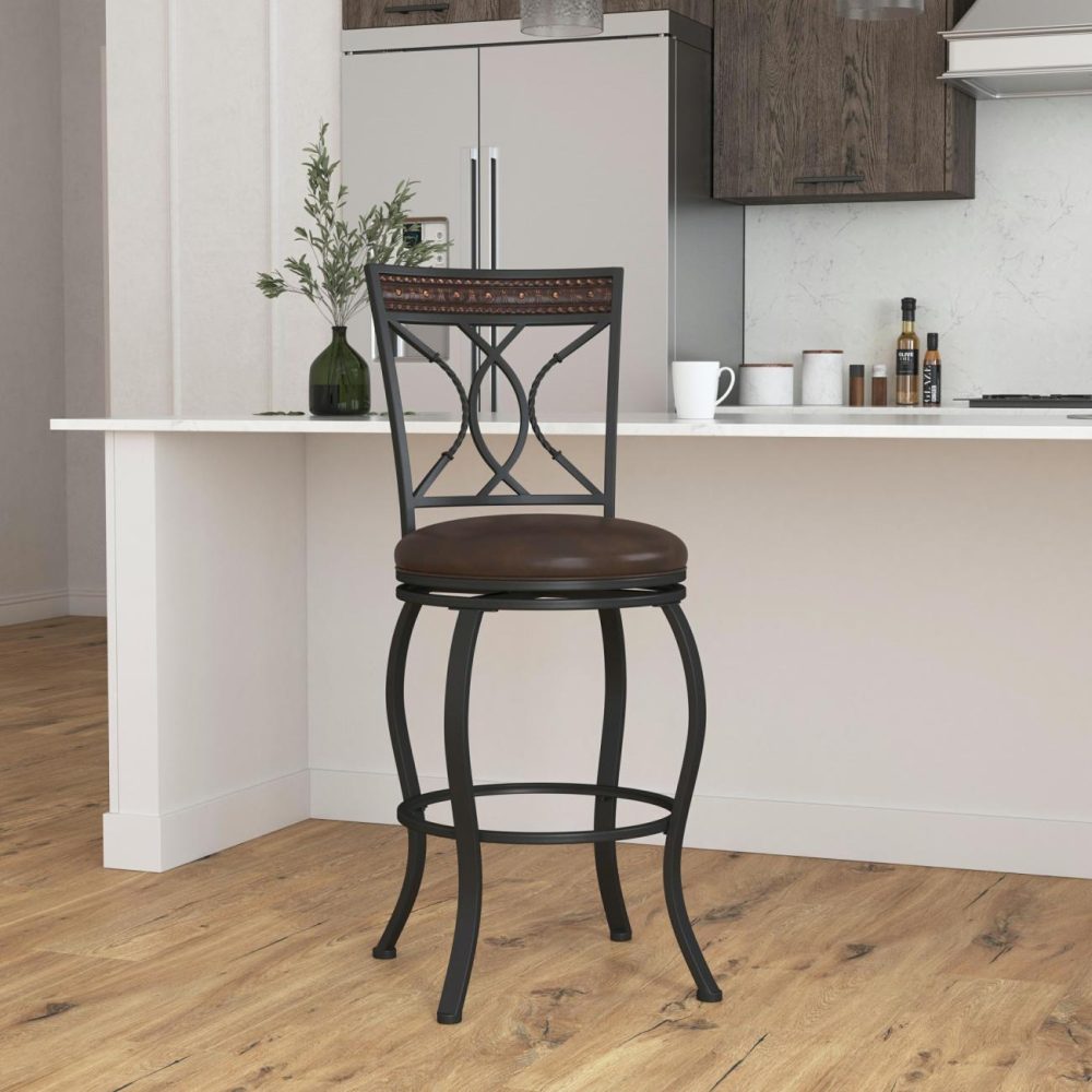 Stools | Kirkham Metal Stool Kitchen & Dining Black Silver