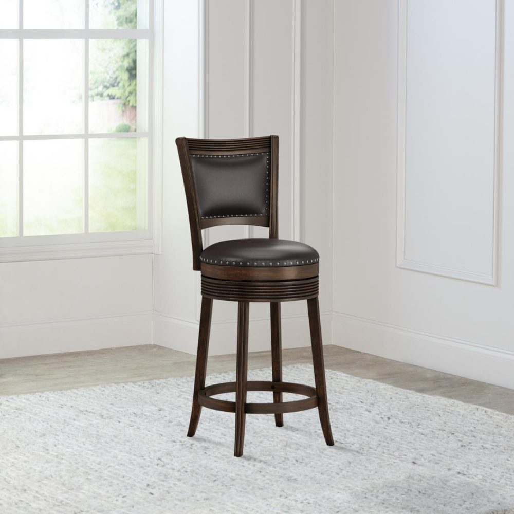 Stools | Lockefield Wood Stool Kitchen & Dining Brown Cherry