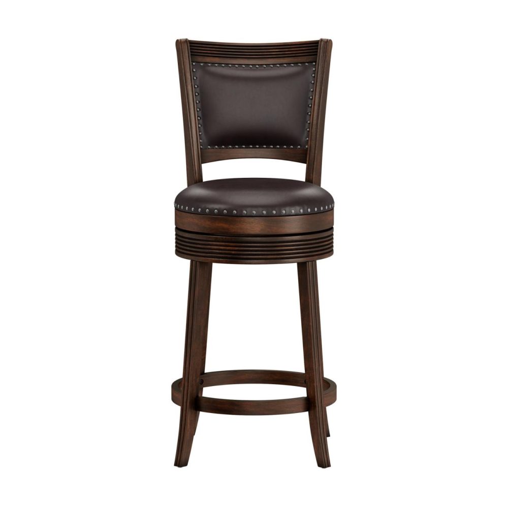 Stools | Lockefield Wood Stool Kitchen & Dining Brown Cherry