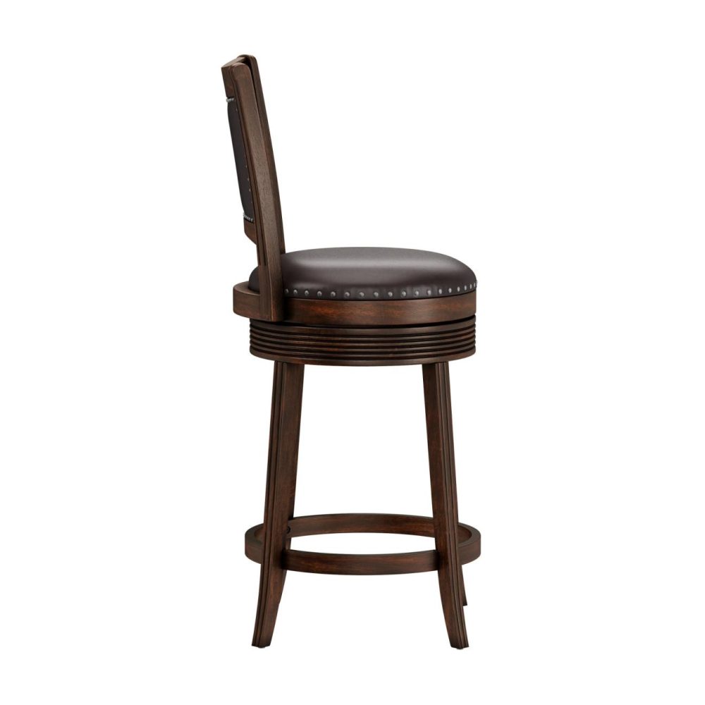 Stools | Lockefield Wood Stool Kitchen & Dining Brown Cherry