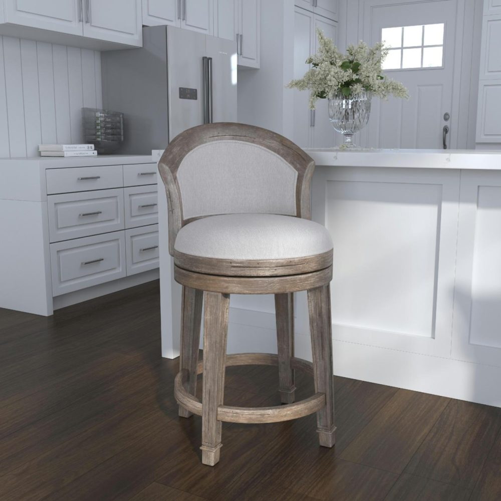 Stools | Monae Wood Stool Kitchen & Dining Distressed Dark Gray