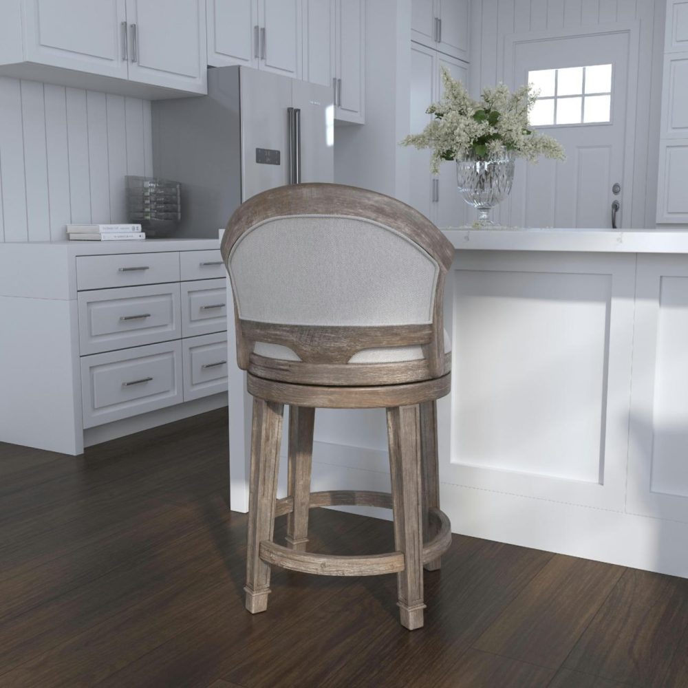 Stools | Monae Wood Stool Kitchen & Dining Distressed Dark Gray