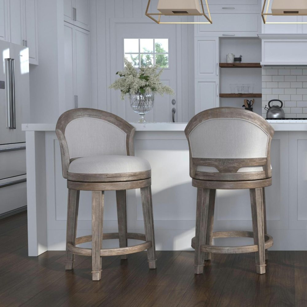 Stools | Monae Wood Stool Kitchen & Dining Distressed Dark Gray