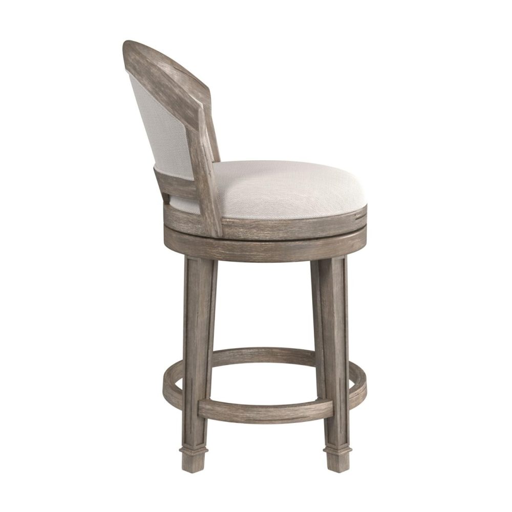 Stools | Monae Wood Stool Kitchen & Dining Distressed Dark Gray