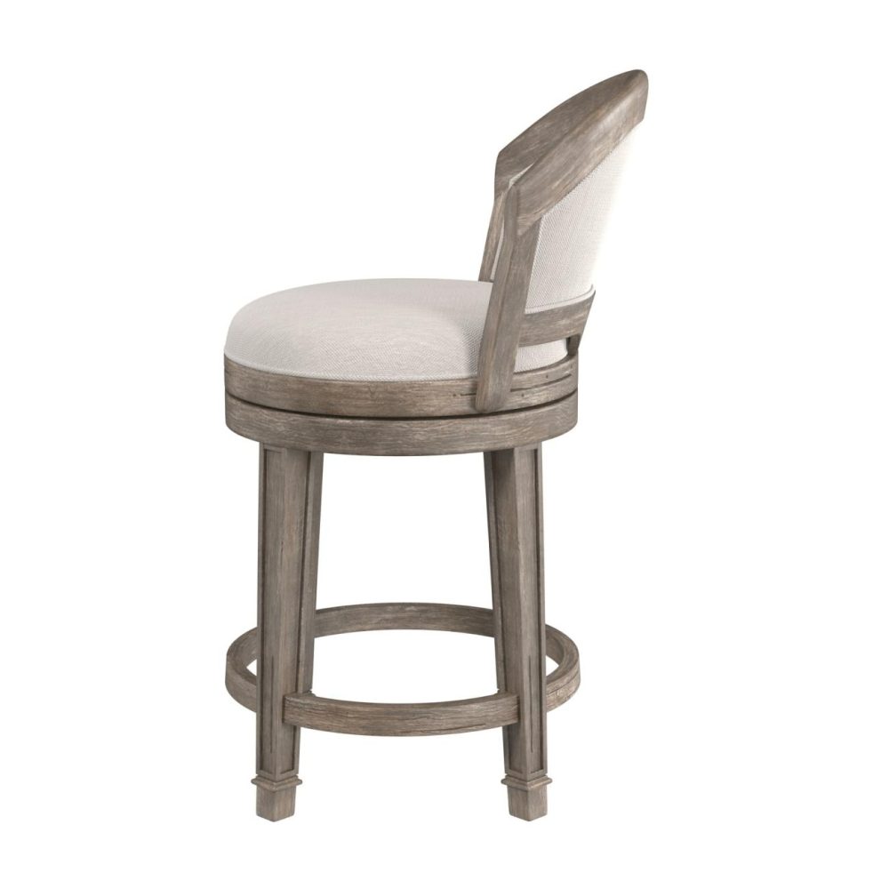 Stools | Monae Wood Stool Kitchen & Dining Distressed Dark Gray