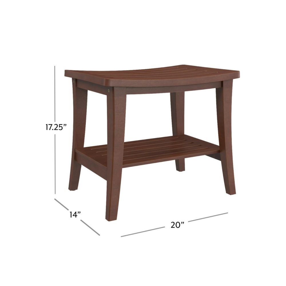 Stools | Preston Wood Vanity Stool Seating Stools