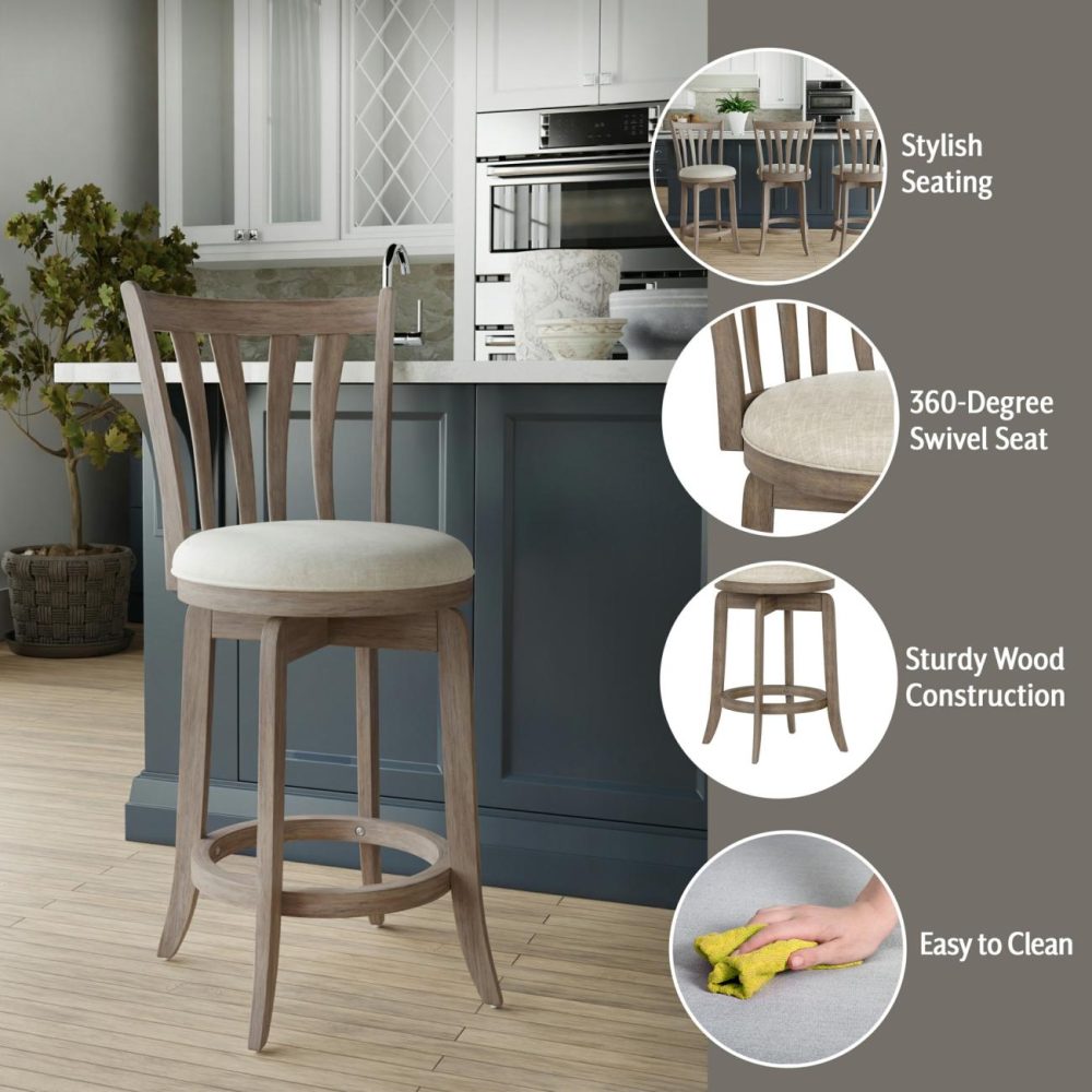 Stools | Savana Wood Stool Kitchen & Dining Brown Gray