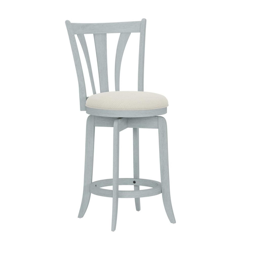 Stools | Selway Wood Stool Kitchen & Dining Blue Wire brush