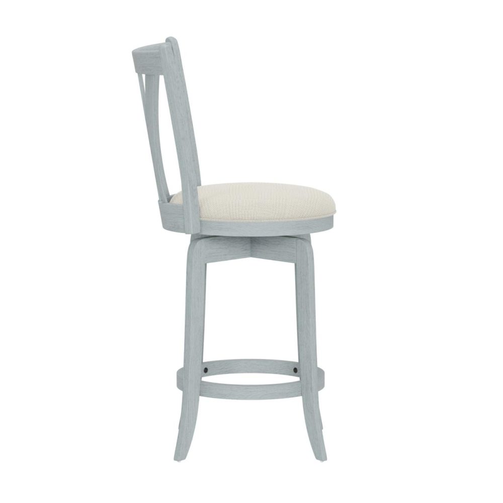 Stools | Selway Wood Stool Kitchen & Dining Blue Wire brush