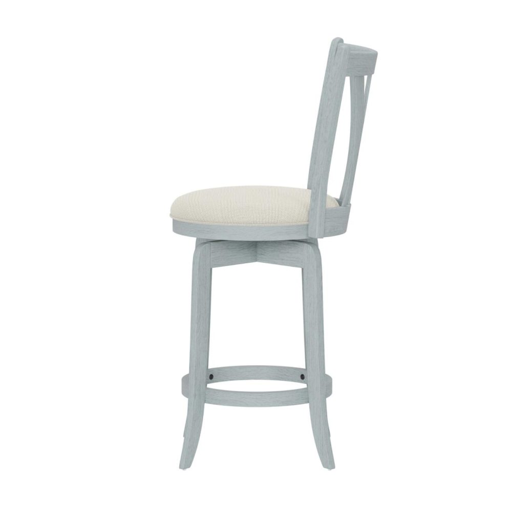 Stools | Selway Wood Stool Kitchen & Dining Blue Wire brush