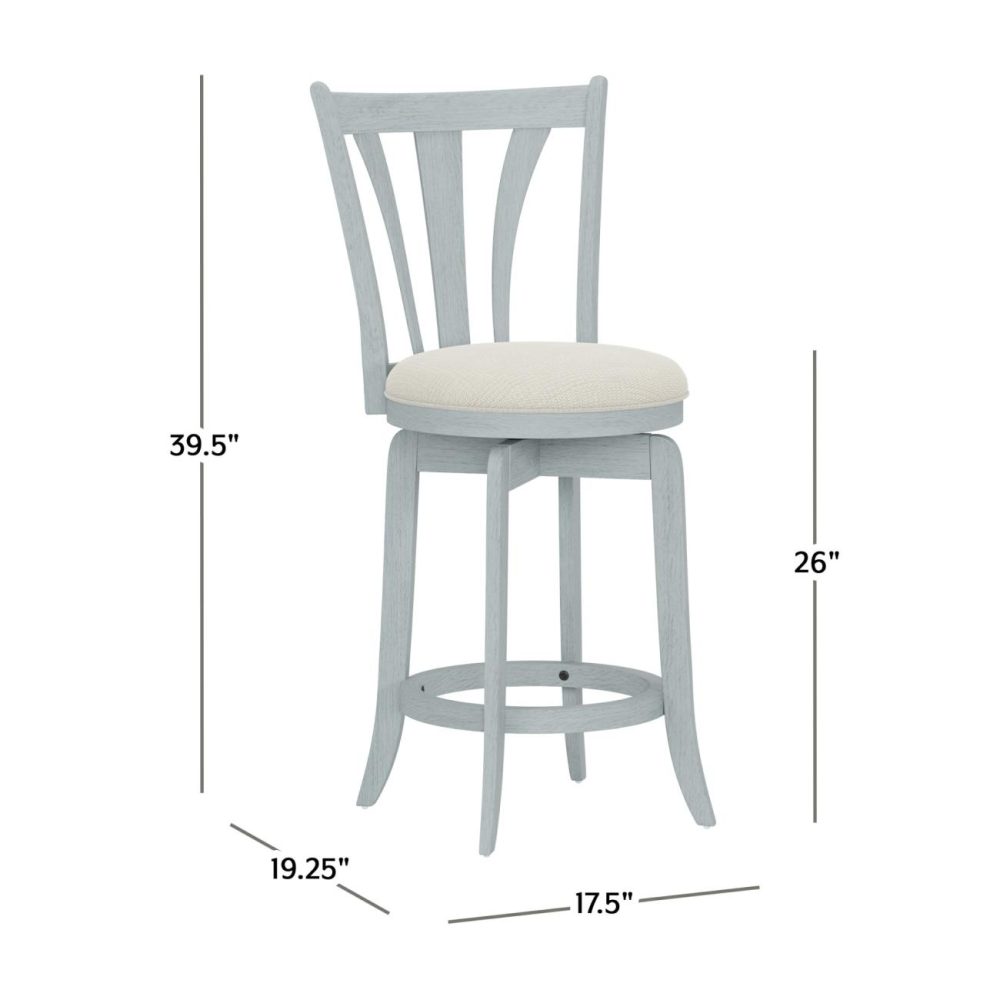 Stools | Selway Wood Stool Kitchen & Dining Blue Wire brush