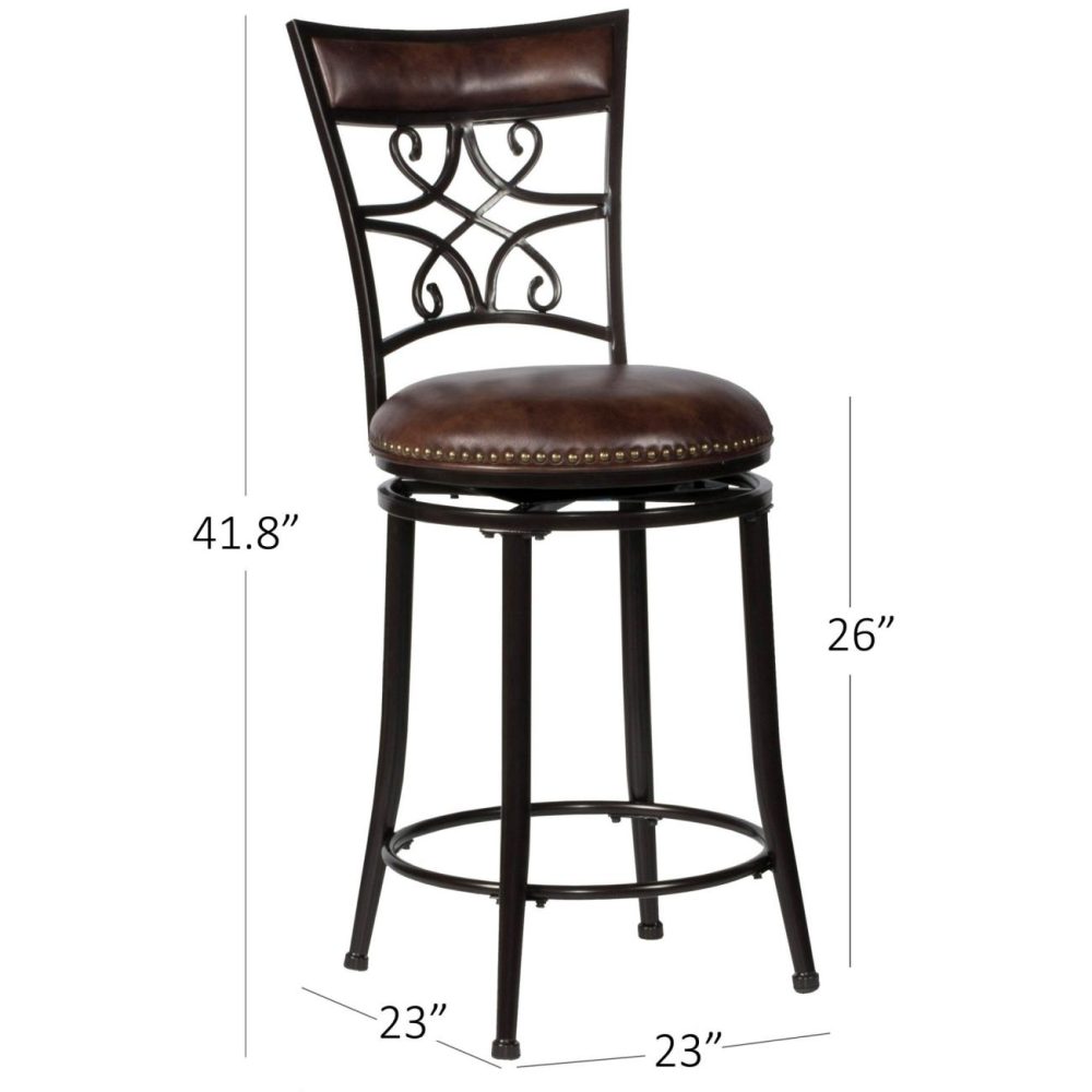 Stools | Seville Metal Stool Kitchen & Dining Brown Shimmer