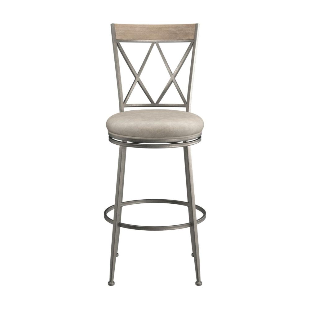 Stools | Stewart Metal Stool Kitchen & Dining Aged Pewter