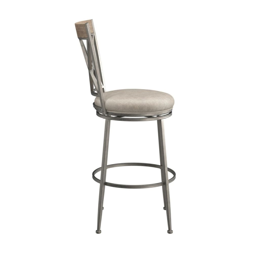 Stools | Stewart Metal Stool Kitchen & Dining Aged Pewter