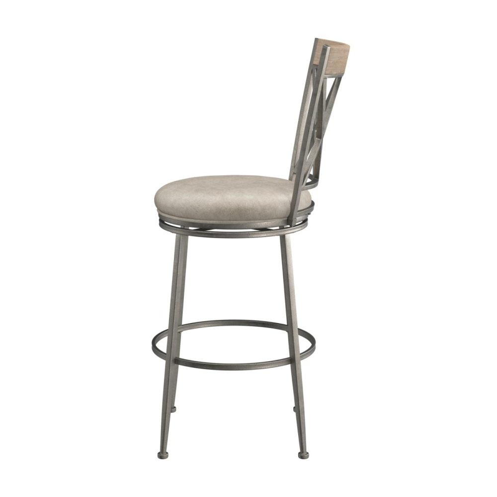 Stools | Stewart Metal Stool Kitchen & Dining Aged Pewter