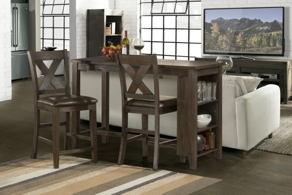 Tables | Spencer Wood Dining Set Kitchen & Dining Dark Espresso Wire Brush