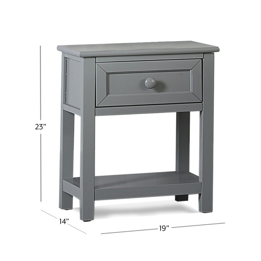 Nightstands | Schoolhouse 4.0 Wood Nightstand Kids & Youth Gray