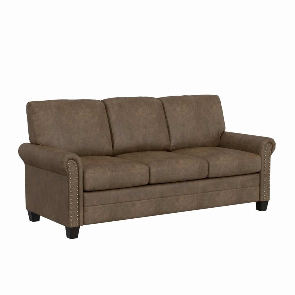 Sofas | Barroway Upholstered Sofa Seating Antique Brown