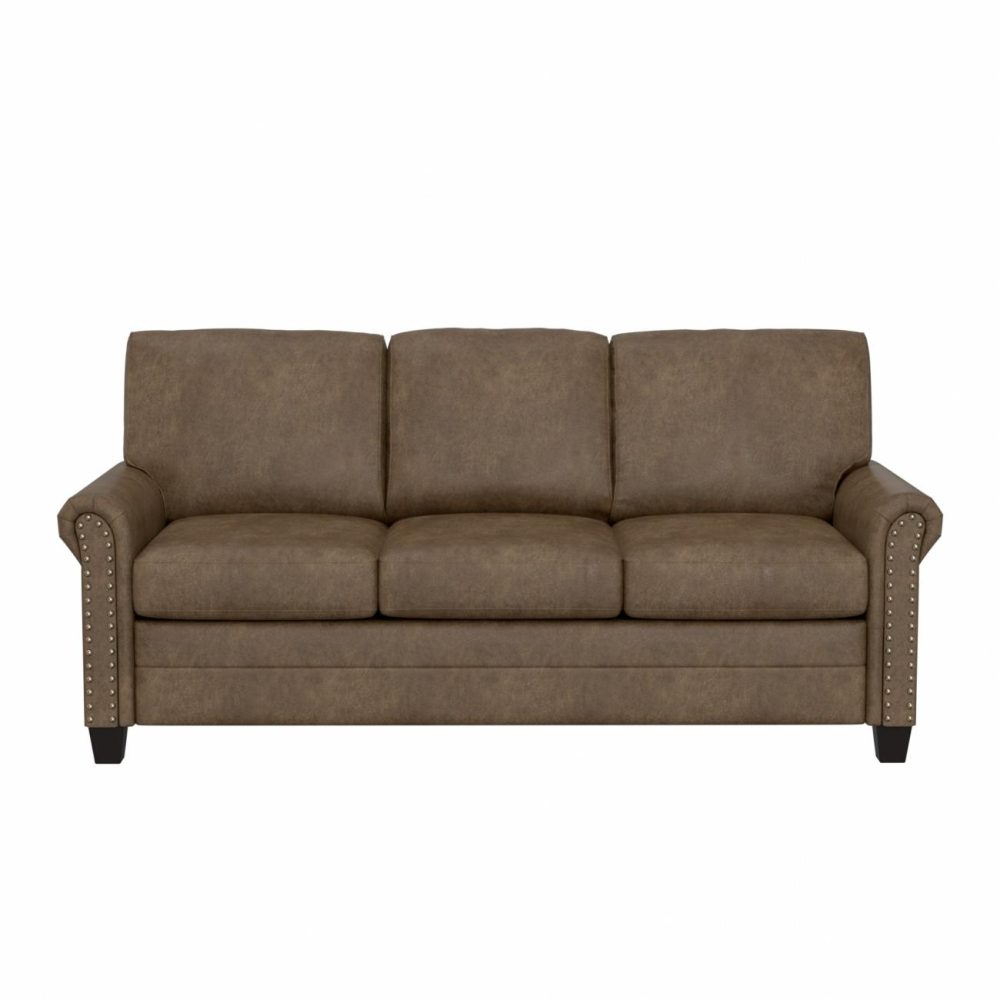 Sofas | Barroway Upholstered Sofa Seating Antique Brown