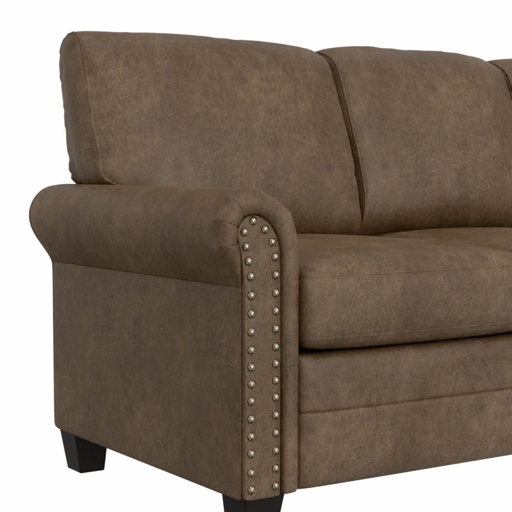 Sofas | Barroway Upholstered Sofa Seating Antique Brown