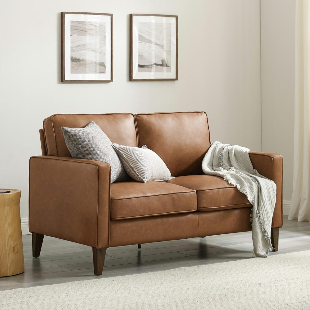 Sofas | Jianna Upholstered Loveseat Seating Saddle Brown