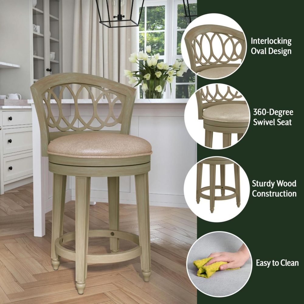 Stools | Adelyn Wood Stool Kitchen & Dining Antique Gray wash